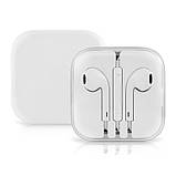 Навушники білі з мікрофоном в коробці EarPods, фото 4