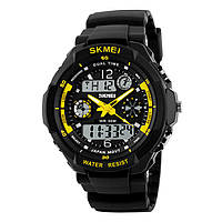 Skmei 0931 S-SHOCK черный с желтые детские спортивные часы