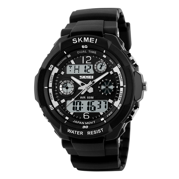 Skmei 1060 s-shock чорний дитячий спортивний годинник
