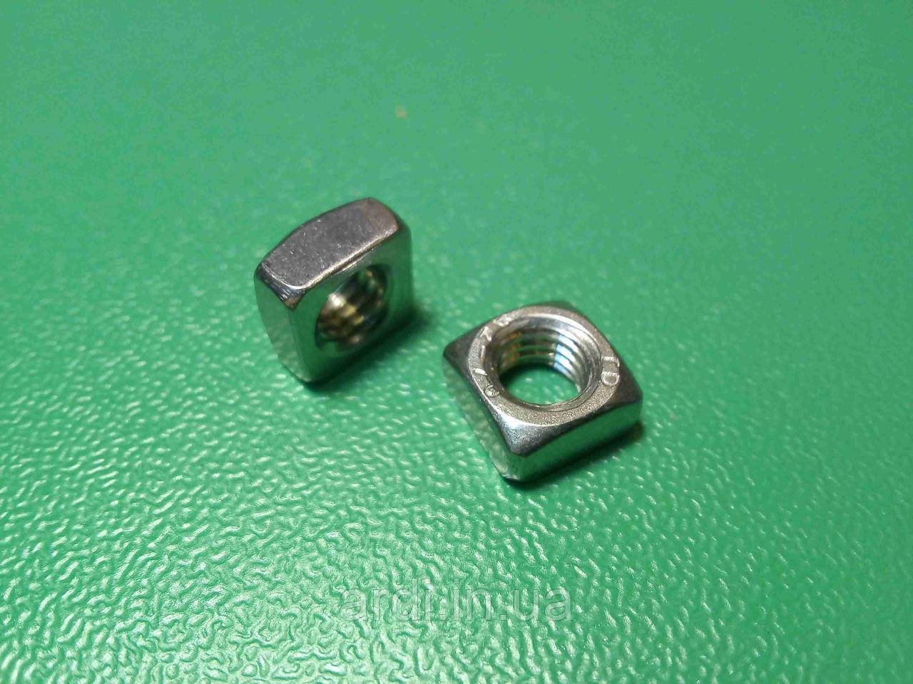 Квадратна гайка M5 A2 DIN 557 під паз станкового профілю 20 серії, фото 1