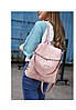 Рюкзак-сумка жіночий рожевий, фото 3