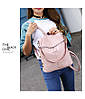 Рюкзак-сумка жіночий рожевий, фото 5