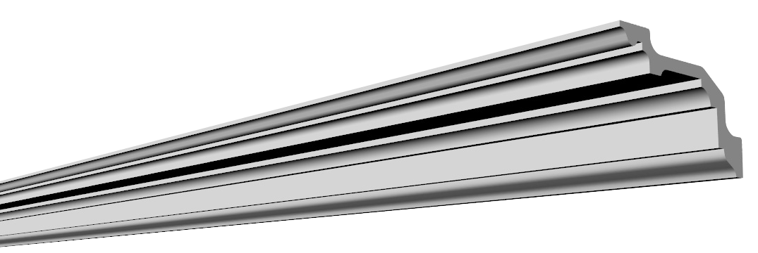 Стельовий плінтус Glanzepol GP68 (12,7х8)см, довжина 2м