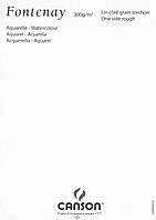 Зразок паперу для акварелі FONTENAY A5, 300г/м2 Grain Torchon/Grain Fin, забрендований з 2-х сторін