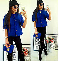 Куртка-вітровка 203 яскраво-синя електрик