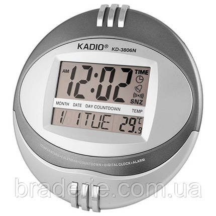 Годинник електронний настінний Kadio KD-3806N з функцією "соня", фото 1