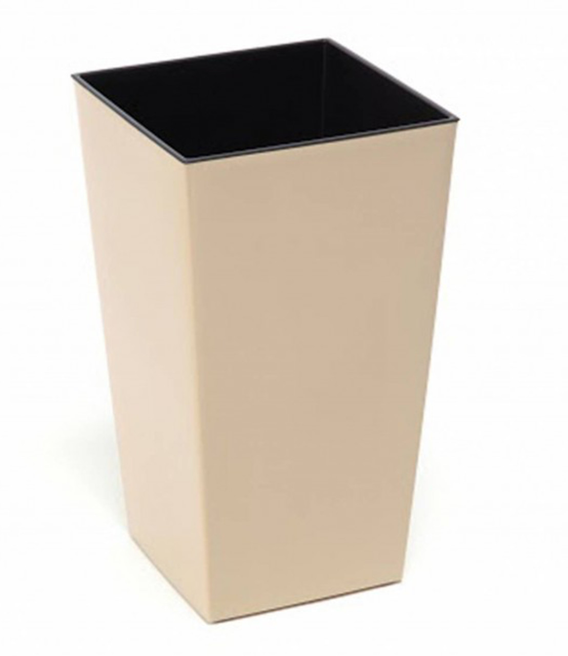 Кашпо высокое прямоугольное Ламела Финезия 140мм КАПУЧИНО бежевый от ...