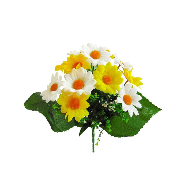 Букет штучний "Ромашка" на 13 голів 380 мм мікс кольорів, фото 1