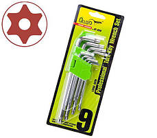 Набір подовжених ключів вигнутих ALLOID НТ - 0918 TORX T10 -T50 (9 предметів)