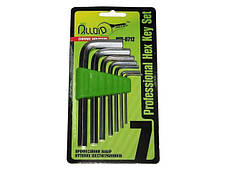 Набір шестигранних ключів і вигнутих ALLOID НШ-0712 2,5-10 мм (7 предметів)