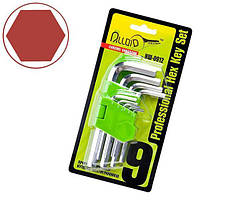 Набір шестигранних ключів і вигнутих ALLOID НШ-0912 1,5-10 мм (9 предметів)