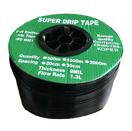 Крапельна стрічка эмиттерная Super Drip Tape D16х0,20 крок 20см 2000м, фото 1