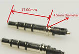 Штекер Роз'єм 3.5mm 4 pin Довжина 27 мм Аудіо Стерео Мікрофон і Навушники, фото 2
