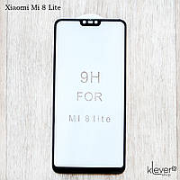Защитное стекло Full Glue для Xiaomi Mi 8 Lite (black) (загнутые углы, полный клей (5D))