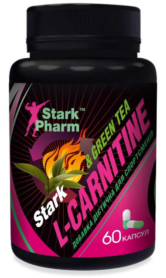 Жиросжигатель Stark Pharm - L-Carnitine & Green Tea Extract 600 мг (60 капсул) - фото 1 - id-p324088006