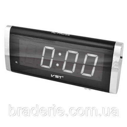 Годинник електронний мережевий VST 730-6 Білий свічення, фото 1