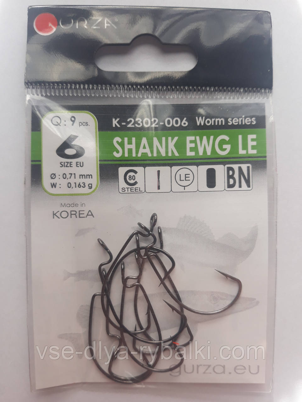 Гачки Gurza Shank EWG LE № 6