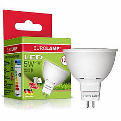 Точечная светодиодная EUROLAMP LED Лампа ЕКО MR16 5W 12V GU5.3 3000K