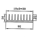 92x26  / 1 метр / Радіаторний профіль