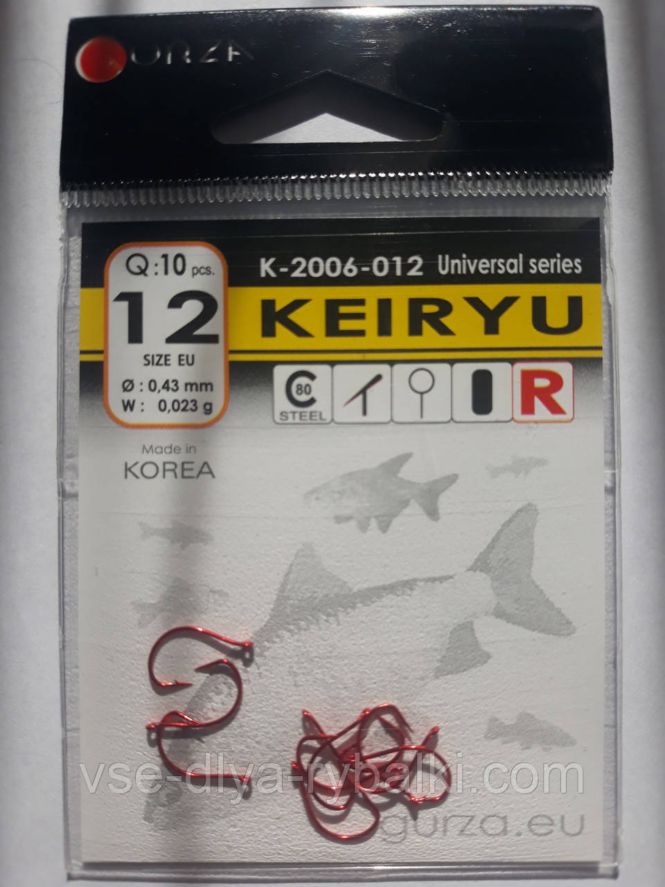 Гачки Gurza keiryu red № 12