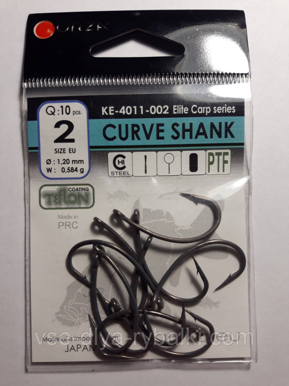 Гачки Gurza curve shank № 2