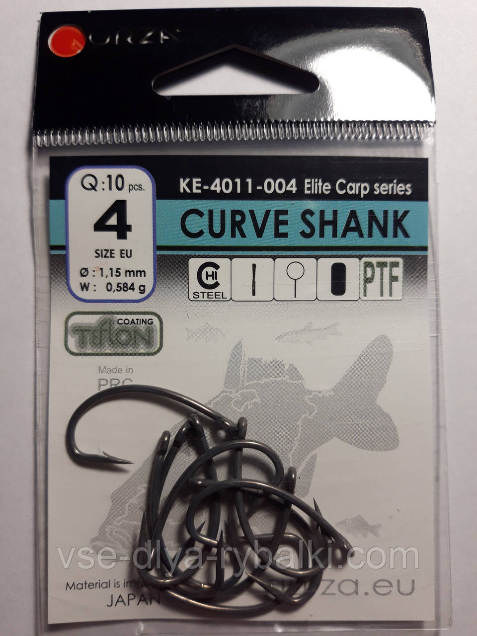 Гачки Gurza curve shank № 4