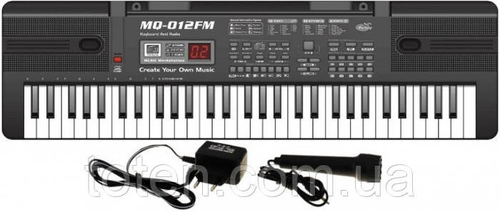 Піаніно, синтезатор, від мережі, з мікрофоном, з радіо, п'ять октав, 61 ...