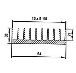94х33  / 1 метр / Радіаторний профіль