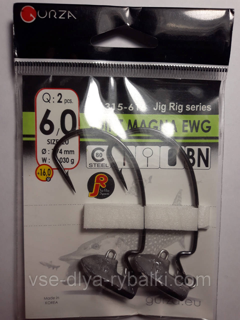 Гачки Gurza Joint Magna EWG № 6/0 + 16 грм