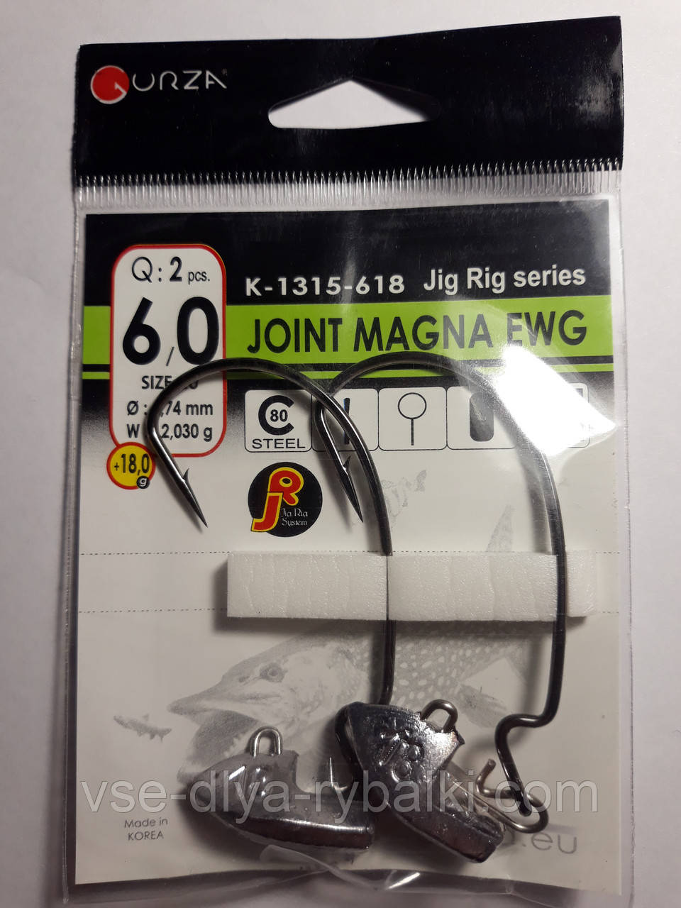 Гачки Gurza Joint Magna EWG № 6/0 + 18 грм