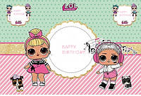 Плакат Куклы ЛОЛ сюрприз Happy birthday 1.20х0.75 м