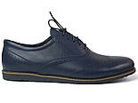 Туфлі сині шкіряні броги чоловіче взуття великих розмірів Rosso Avangard Felicete Breakage Lether Blu BS, фото 4