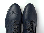 Туфлі сині шкіряні броги чоловіче взуття великих розмірів Rosso Avangard Felicete Breakage Lether Blu BS, фото 7