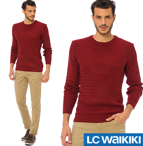 Чоловічий светр LC Waikiki/ЛС Вайкі кольору теракоти
