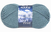 Nako SPORT WOOL ( Спорт Вул ) № 185 джинс (Шерстяная пряжа с акрилом, нитки для вязания)