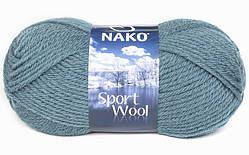 Nako SPORT WOOL ( Спорт Вул ) № 185 джинс (Вовняна пряжа з акрилом, нитки для в'язання)