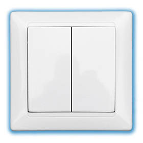 Вимикач двоклавішний прихованої установки Білорусь