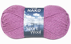 Nako SPORT WOOL ( Спорт Вул ) № 1048 рожево-бузковий (Вовняна пряжа з акрилом, нитки для в'язання)