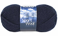 Nako SPORT WOOL ( Спорт Вул ) № 3088 темно-синий (Шерстяная пряжа с акрилом, нитки для вязания)