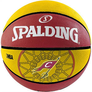 Баскетбольний м'яч для стрітболу Spalding NBA Team Cleveland Cavaliers р. 7 (3001587012417)