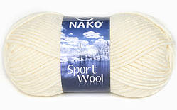 Nako SPORT WOOL ( Спорт Вул ) № 4109 кремовий (Вовняна пряжа з акрилом, нитки для в'язання)