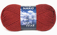 Nako SPORT WOOL ( Спорт Вул ) №4409 терракот (Шерстяная пряжа с акрилом, нитки для вязания)