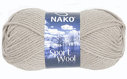 Nako SPORT WOOL ( Спорт Вул ) № 10007 кам'яний (Вовняна пряжа з акрилом, нитки для в'язання)