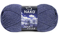 Nako SPORT WOOL ( Спорт Вул ) № 23162 джинс меланж (Вовняна пряжа з акрилом, нитки для в'язання)