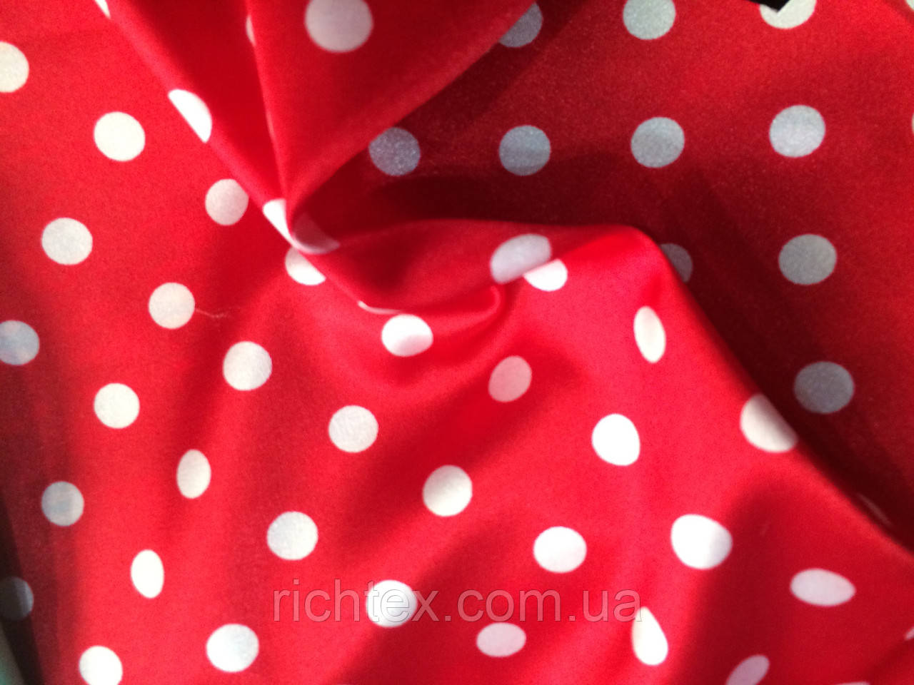 Атлас Горох Червоний з білим (10 копечок), фото 1