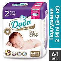 Підгузки Dada Extra Care 2 Mini (3-6 кг), 64 шт.