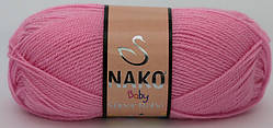 Nako BABY SUPER BEBE (Бейбі супер бебе) № 4430 рожевий ( Пряжа 100% акрил, нитки для в'язання)