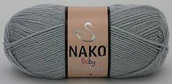 Nako BABY SUPER BEBE (Бейбі супер бебе) № 4895 сірий ( Пряжа 100% акрил, нитки для в'язання)