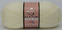 Nako BABY SUPER BEBE (Бейбі супер бебе) № 99064 молочний ( Пряжа 100% акрил, нитки для в'язання)