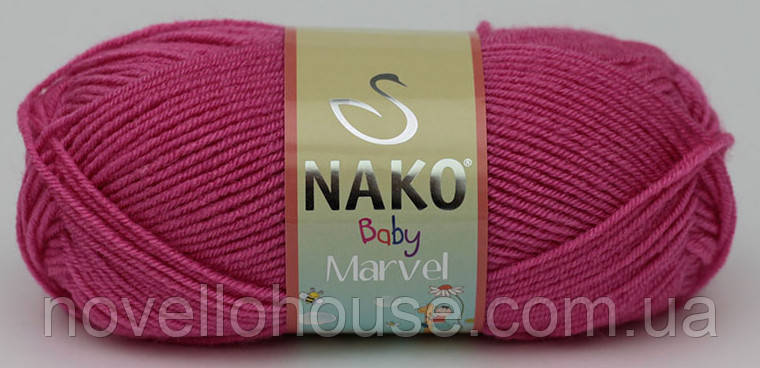 Nako BAMBINO MARVEL (Бамбiно марвел) № 6737/ 9010 рожевий (Пряжа, нитки для в'язання)